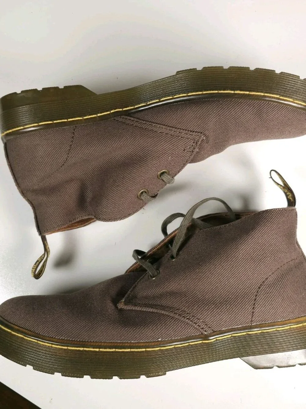 DR. MARTENS Mayport Brown Twill Canvas Desert Boot Men's 7 Women's 8